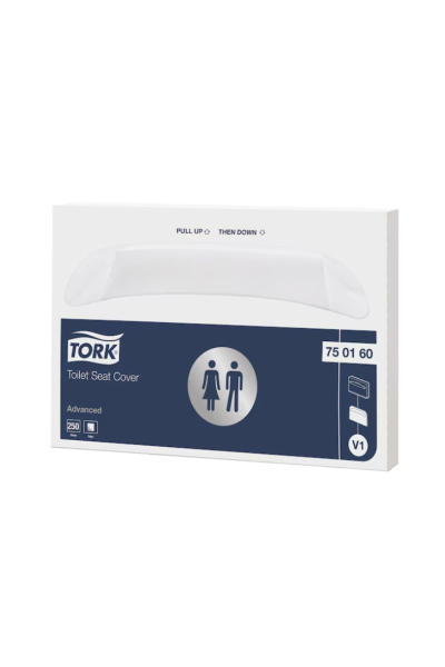 Acoperitoare colac WC Tork, albe, 250 buc/set, V1 - 750160